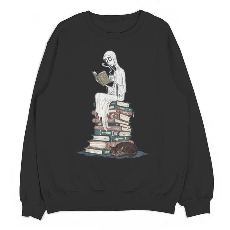 Gothic Librarian Halloween Books Tee For Teachers Unisex Sweatshirt