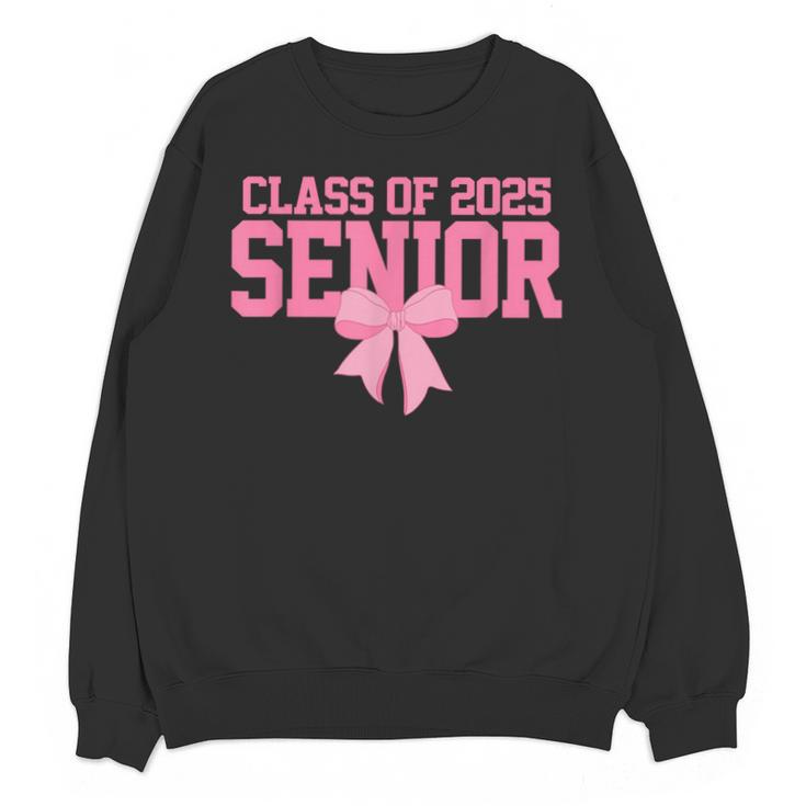 Graduate 2025 Class Of 2025 Senior Coquette Bow Graduation Unisex Sweatshirt