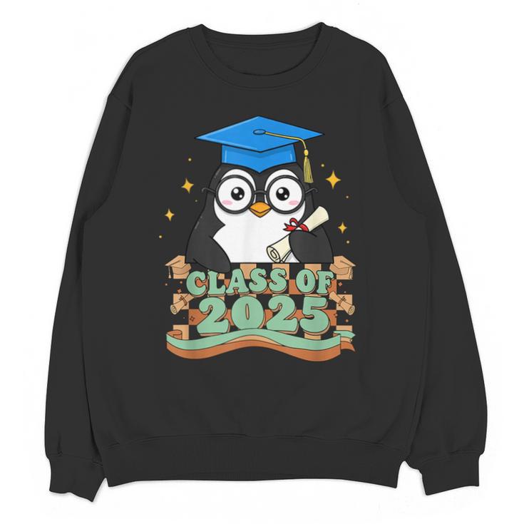 Graduate Penguin Class Of 2025 Kids Graduation Unisex Sweatshirt