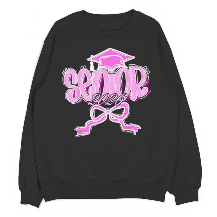 Graduation 2026 Senior 2026 Class Of 2026 Coquette Pink Girl Unisex Sweatshirt