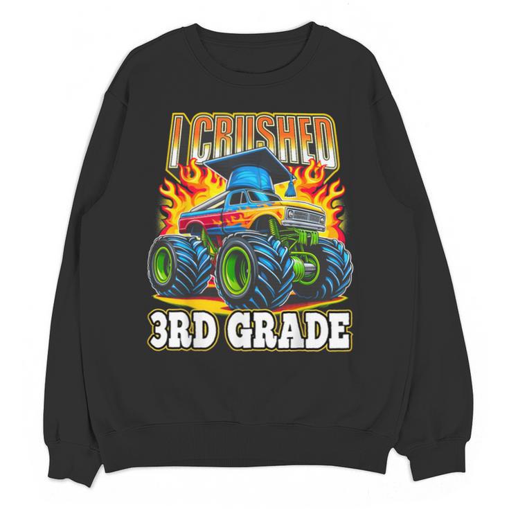 Graduation 3rd Grade Monster Truck Boys I Crushed Grad Unisex Sweatshirt