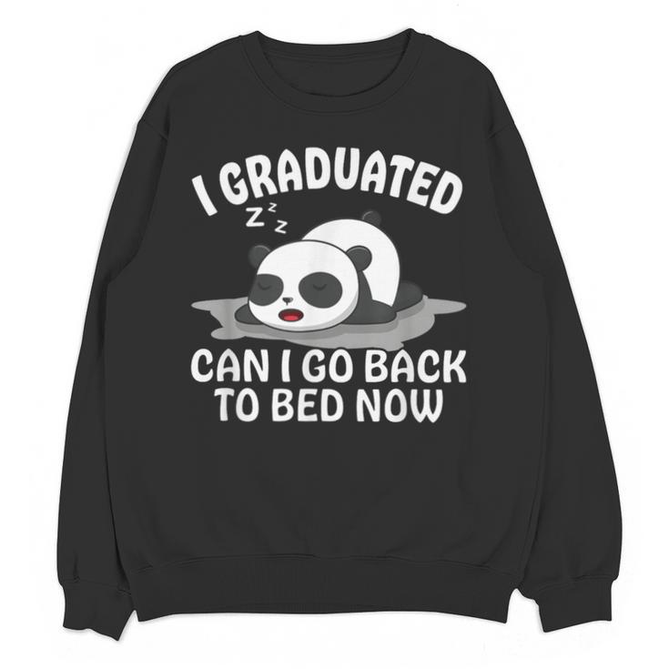 Graduation Animal Zoo Panda Bear I Graduated Panda Student Unisex Sweatshirt