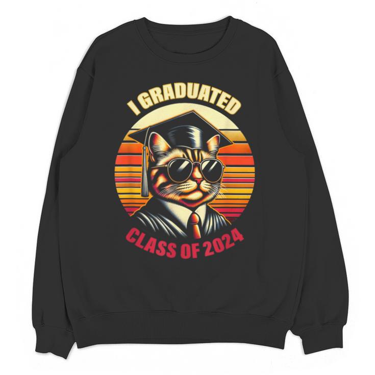 Graduation Day 2024 Graduate For School Degree College Cat Men Women Unisex Sweatshirt
