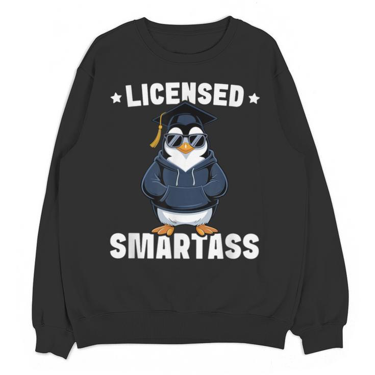 Graduation Penguin Licensed Smartass Graduate Unisex Sweatshirt