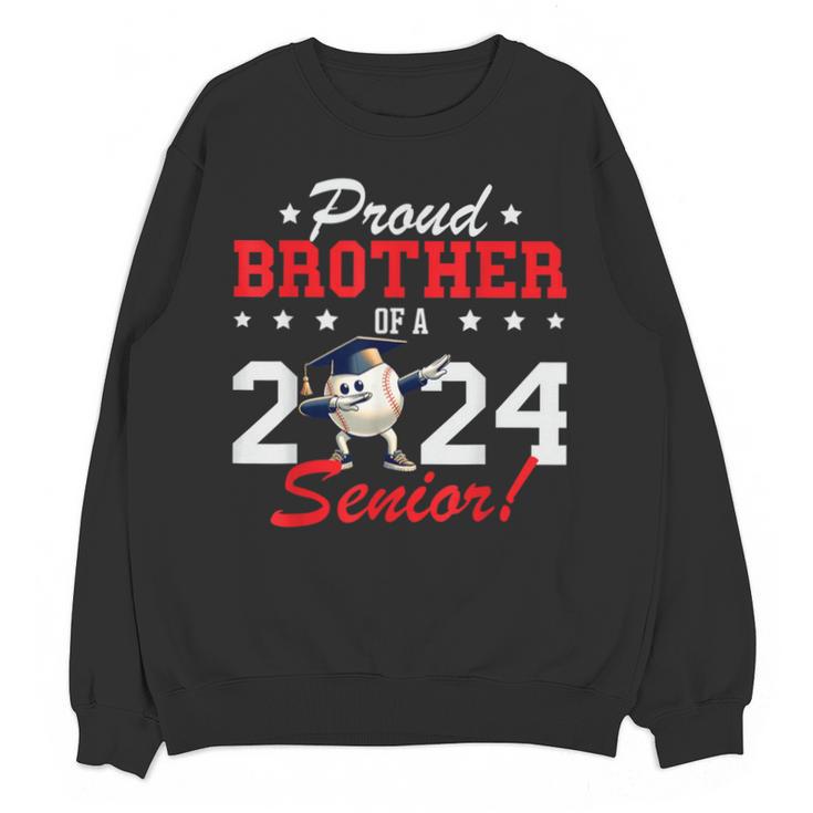Graduation Proud Brother Of A 2024 Senior Baseball Player Unisex Sweatshirt