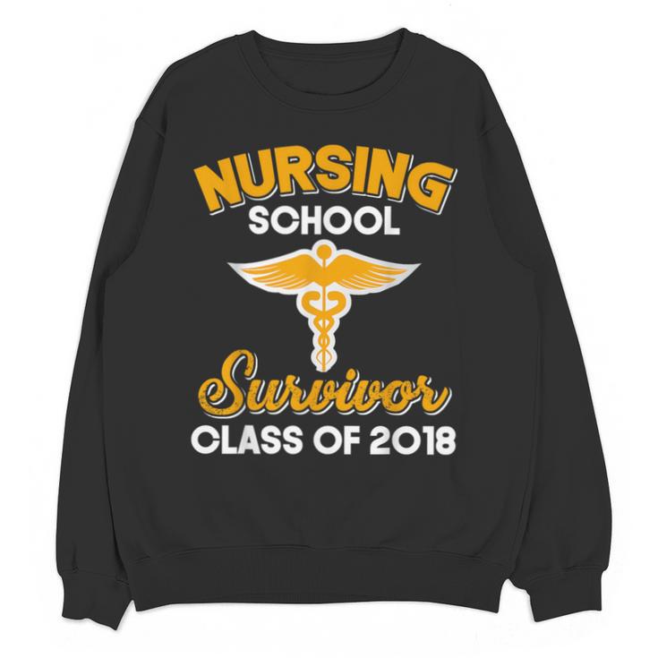 Graduation Shirt Nursing School Survivor Class Of 2018 Tee Unisex Sweatshirt