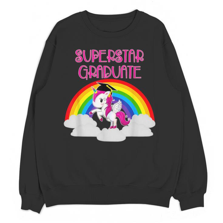Graduation Unicorn Superstar Magical Colorful Rainbow Tshirt Unisex Sweatshirt