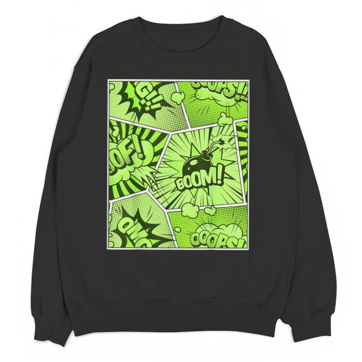 Green Comic Book Green Graphic Unisex Sweatshirt