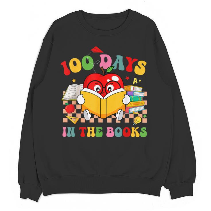 Groovy 100 Days In The Books Reading 100th Day Of School Unisex Sweatshirt