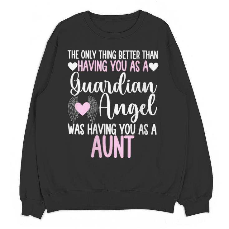 Guardian Angel Memorial In Memory Of Aunt Tee For Niece Unisex Sweatshirt Guardian Angel Memorial In Memory Of Aunt Tee For Niece Unisex Sweatshirt