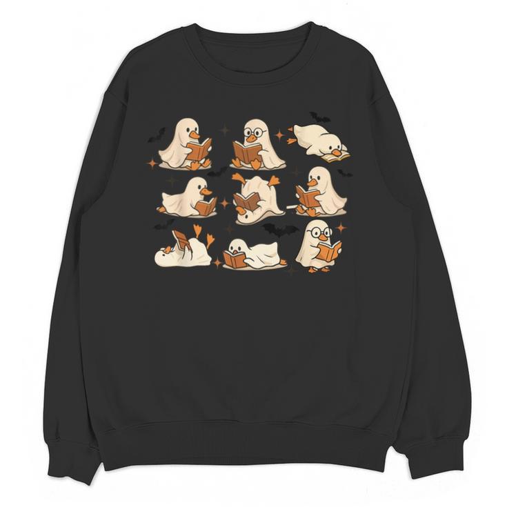 Halloween Ghost Book Lover Unisex Sweatshirt