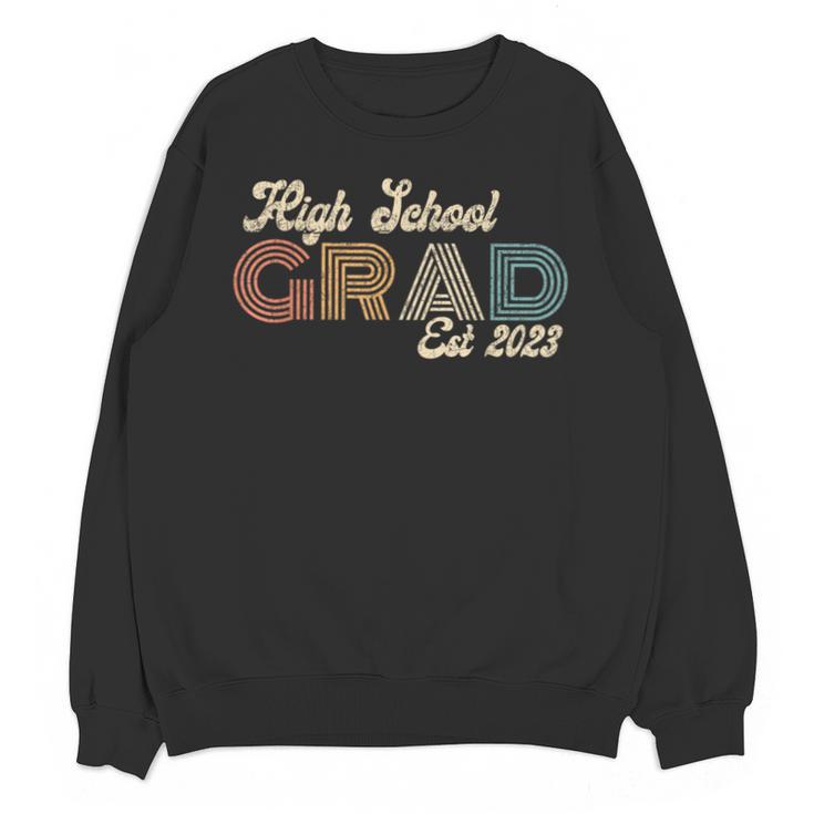 High School Grad 2023 Class Of 2023 Retro Graduation Done Unisex Sweatshirt