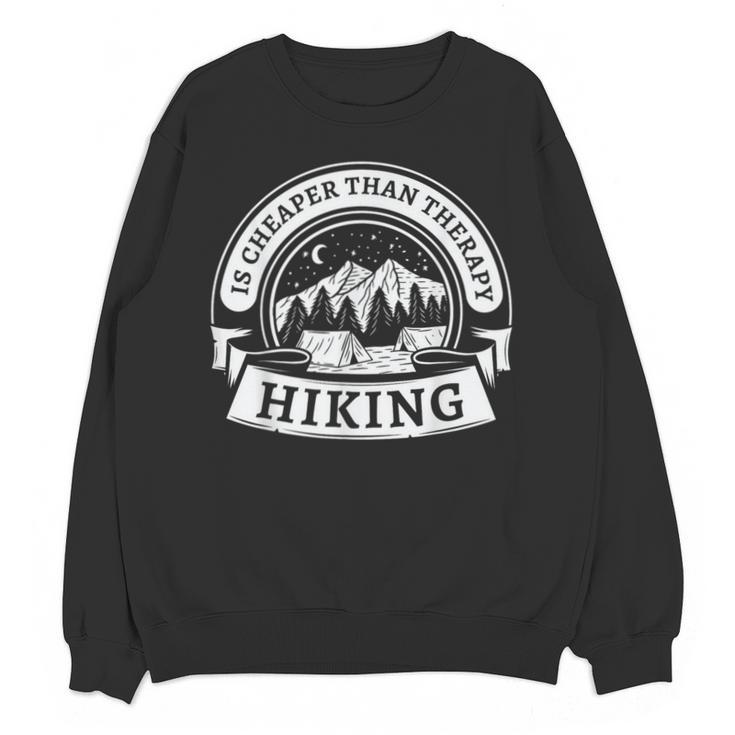 Hiking It's Cheaper Than A Therapy Introvert Shirt Unisex Sweatshirt Hiking It's Cheaper Than A Therapy Introvert Shirt Unisex Sweatshirt