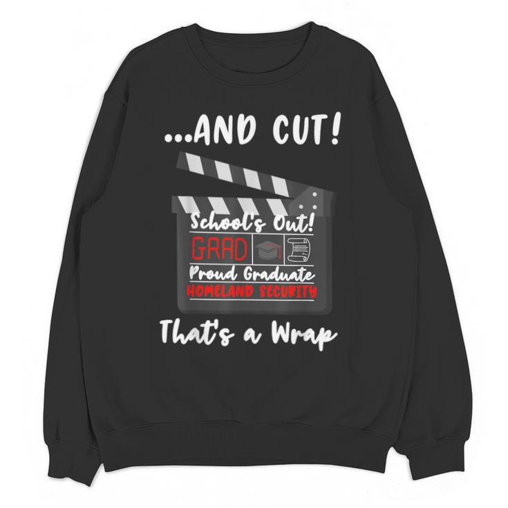 Homeland Security Degree Graduation Film Clapper Unisex Sweatshirt