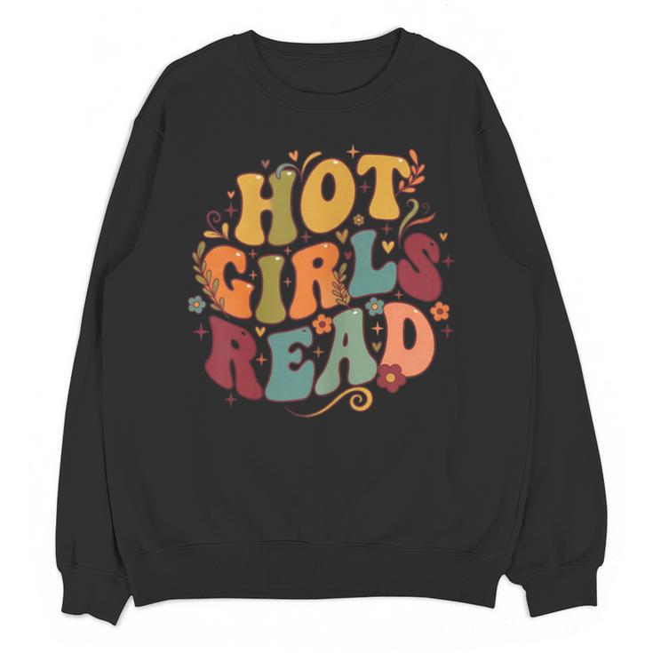 Hot Girls Read Aesthetic Book Lover Reading Unisex Sweatshirt