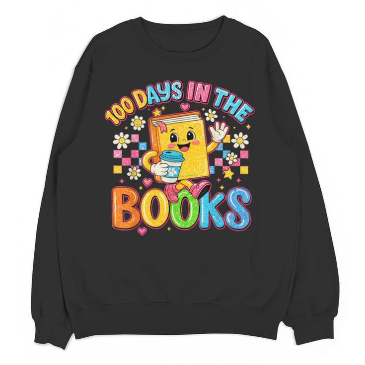 HUGvyn Preppy 100 Days In The Books Teacher Reading Coffee Unisex Sweatshirt