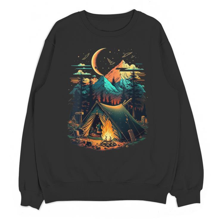 Id Rather Be Camping Great Outdoors Love Glamping Introvert Unisex Sweatshirt