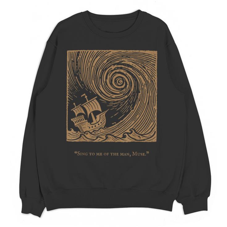 Iliad Odyssey Homer Ancient Greek History Book Odyssey Unisex Sweatshirt