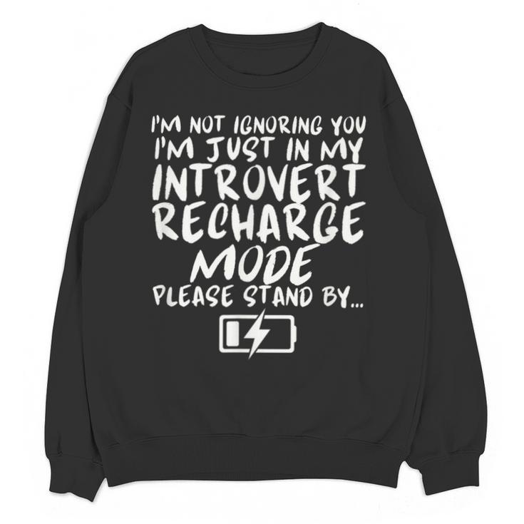 I'm Not Ignoring You I'm Just In My Introvert Recharge Mode Unisex Sweatshirt