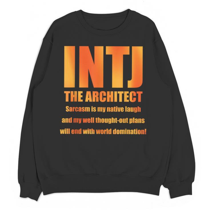INTJ Architect Personality Introvert Sarcastic Orange Unisex Sweatshirt