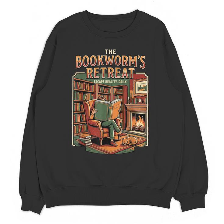 Introvert Book Lover The Bookworm's Retreat Unisex Sweatshirt