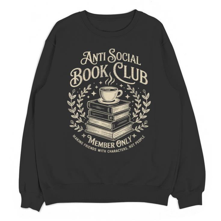 Introvert Books Club Member Coffee Book Lovers Vintage Unisex Sweatshirt