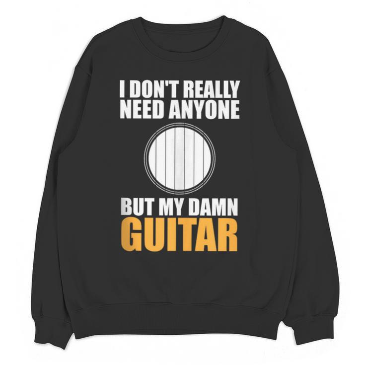 Introvert Guitarist Only Need Guitar Enjoy Acoustic Music Unisex Sweatshirt