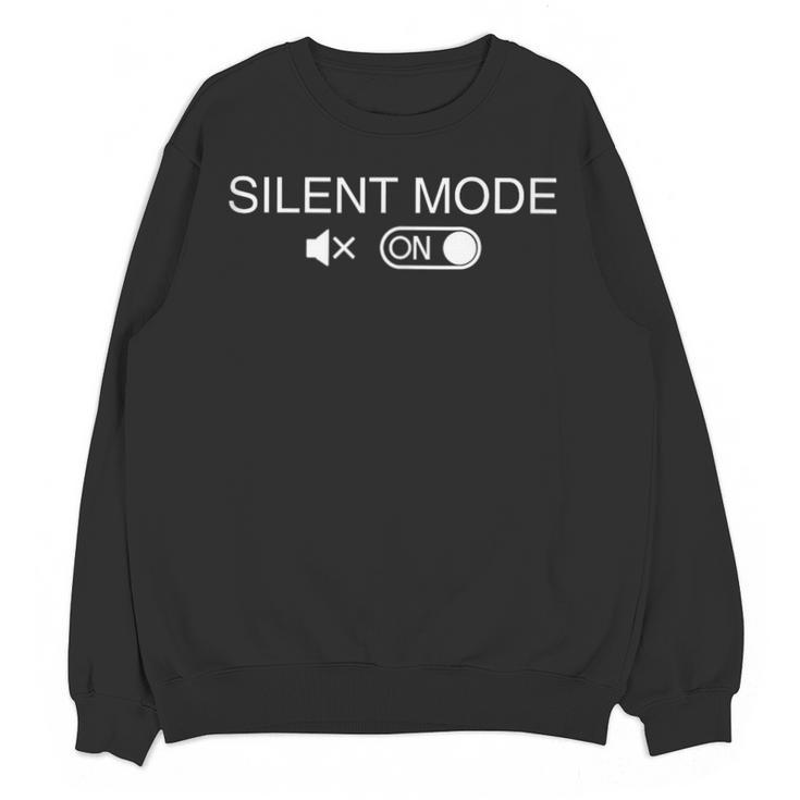 Introvert Introverts Silent Mode Minimalist Men Unisex Sweatshirt