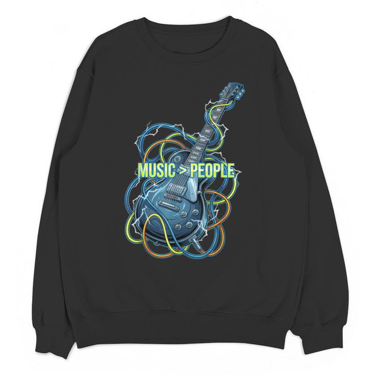 Introvert Music Lover Electric Guitar Rock Unisex Sweatshirt