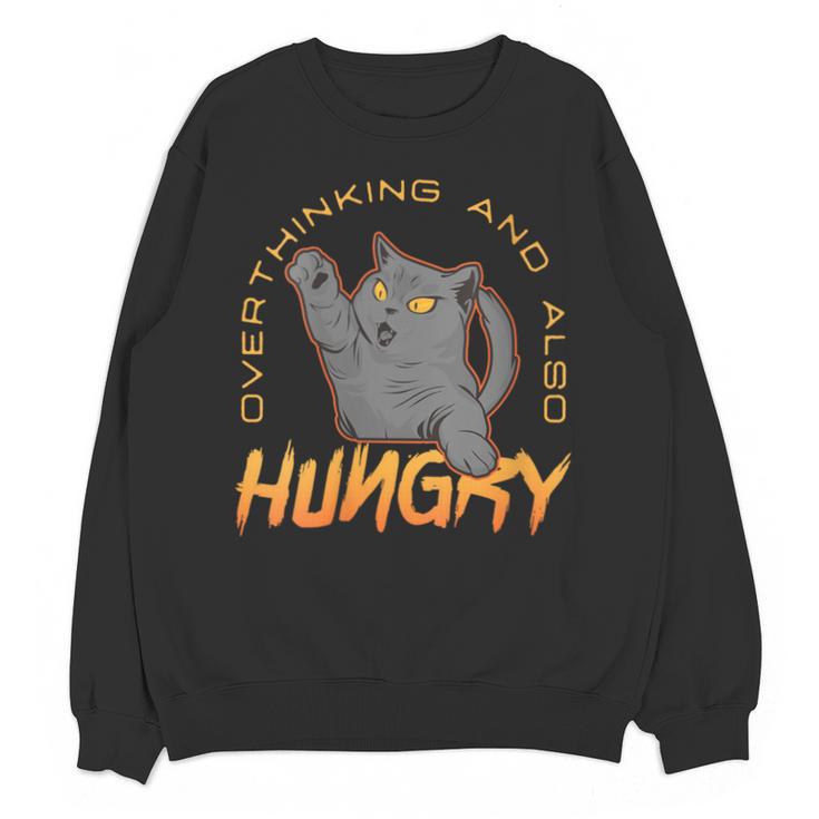 Introvert Overthinking Hungry Sarcastic Overthinker Unisex Sweatshirt