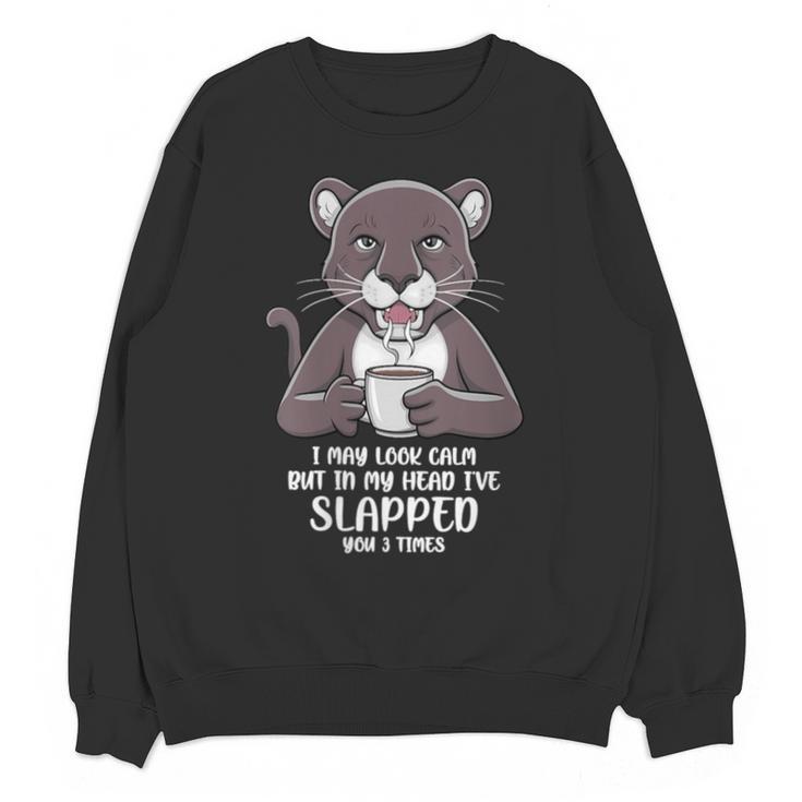 Introvert Panther And Coffee Lovers Unisex Sweatshirt