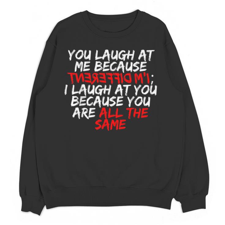 Introvert Quote With Backwards I'm Different Unisex Sweatshirt
