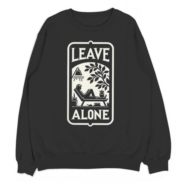 Introvert's Peaceful Solitude Graphic Leave Alone Quiet Unisex Sweatshirt