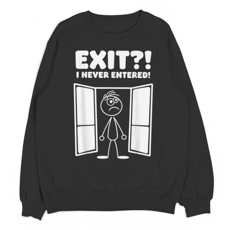 Irony Sarcasm Introvert Dry Humor Comic Cartoon Geek Nerd Unisex Sweatshirt
