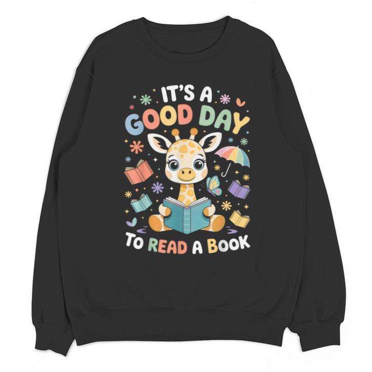 It's a Good Day To Read a Book Cute Giraffe Unisex Sweatshirt
