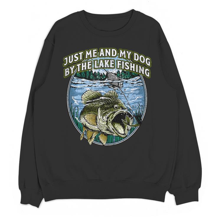 Just Let Me And My Dog By Lake Fishing Introvert Lifestyle Unisex Sweatshirt