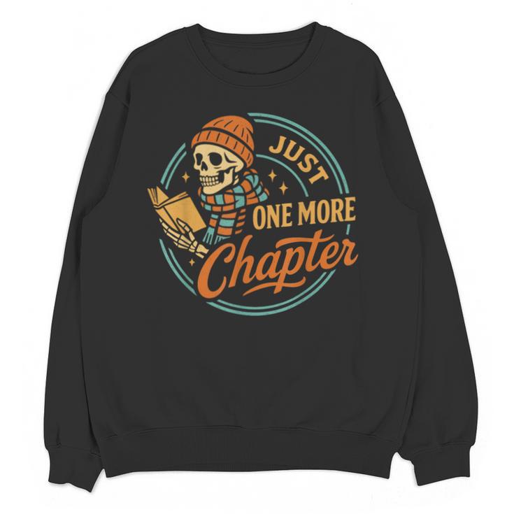Just One More Chapter Skeleton Reading Book Scaft Beanie Unisex Sweatshirt