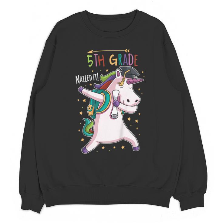 Kids Dabbing Unicorn Graduation 5th Grade Class Of 2019 Unisex Sweatshirt