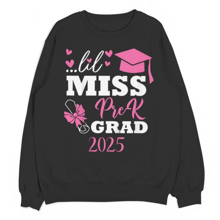 Kids Little Miss Pre-K Grad Preschool Prek Graduation 2025 Unisex Sweatshirt
