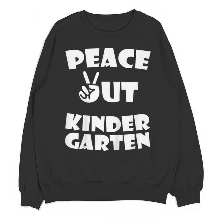 Kids Peace Out Kindergarten For Graduation Unisex Sweatshirt