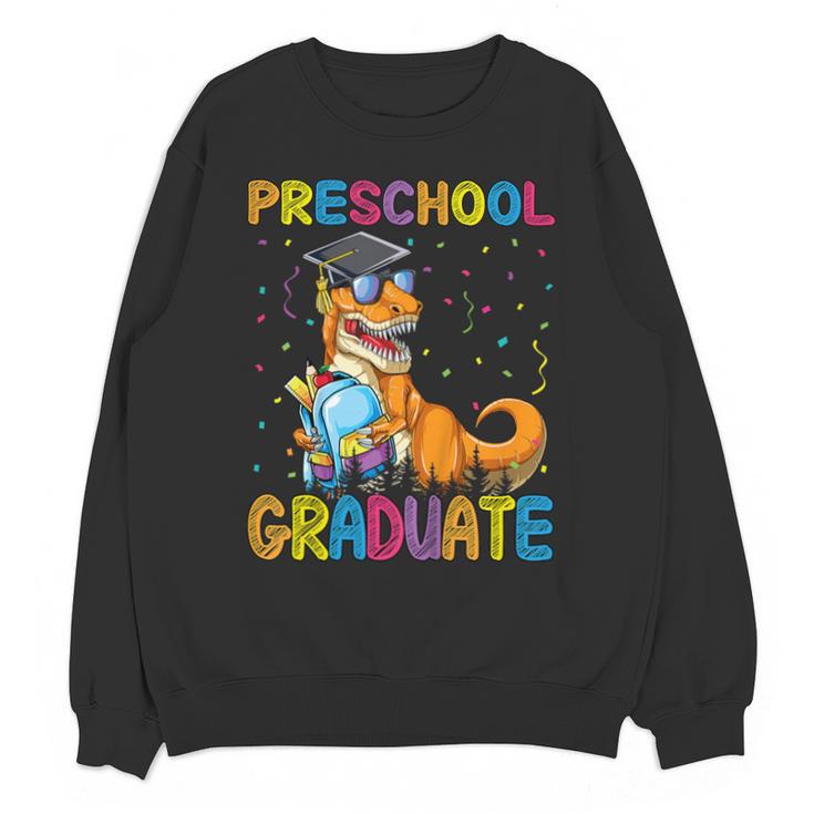 Kids Preschool Graduate Dinosaur Trex Preschool Graduation Unisex Sweatshirt