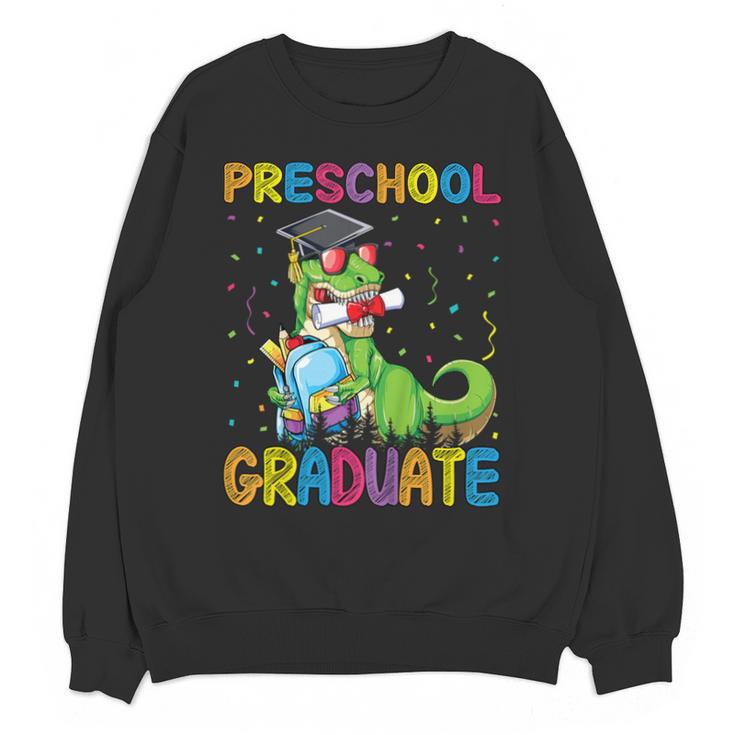 Kids Preschool Graduate T-Rex Dinosaur Preschool Graduation Unisex Sweatshirt