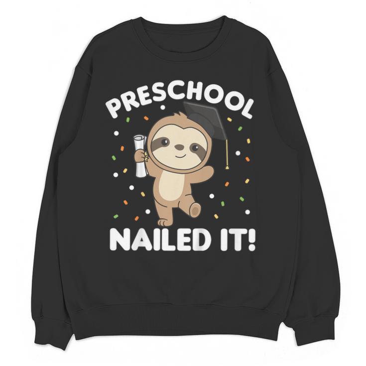 Kids Kids Preschool Nailed It Sloth Graduation Unisex Sweatshirt