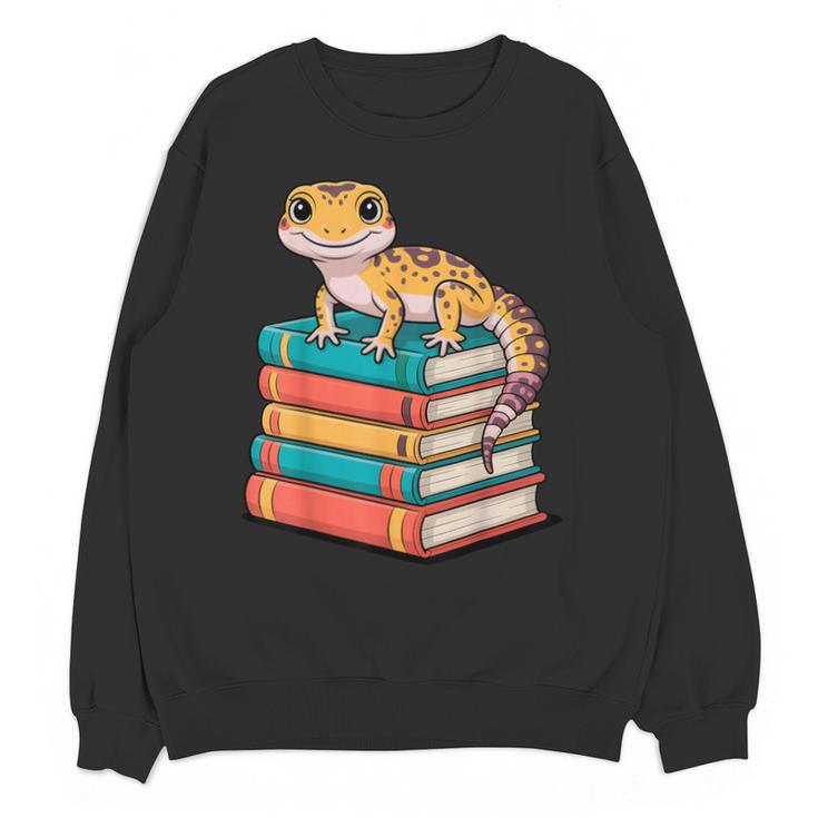 Leopard Gecko Book Lover Reading Unisex Sweatshirt