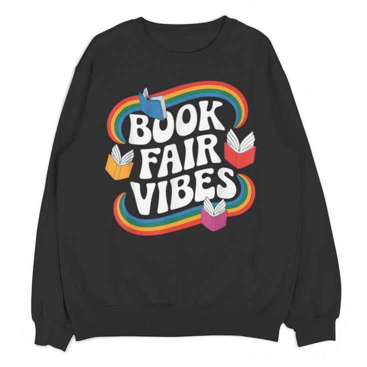 Library Book Fair Vibe Groovy Retro School Reading Nostalgic Unisex Sweatshirt