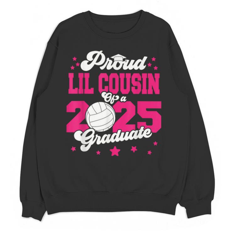 Lil Cousin Of a 2025 Graduate Prom Graduation 25 VolleyBall Unisex Sweatshirt
