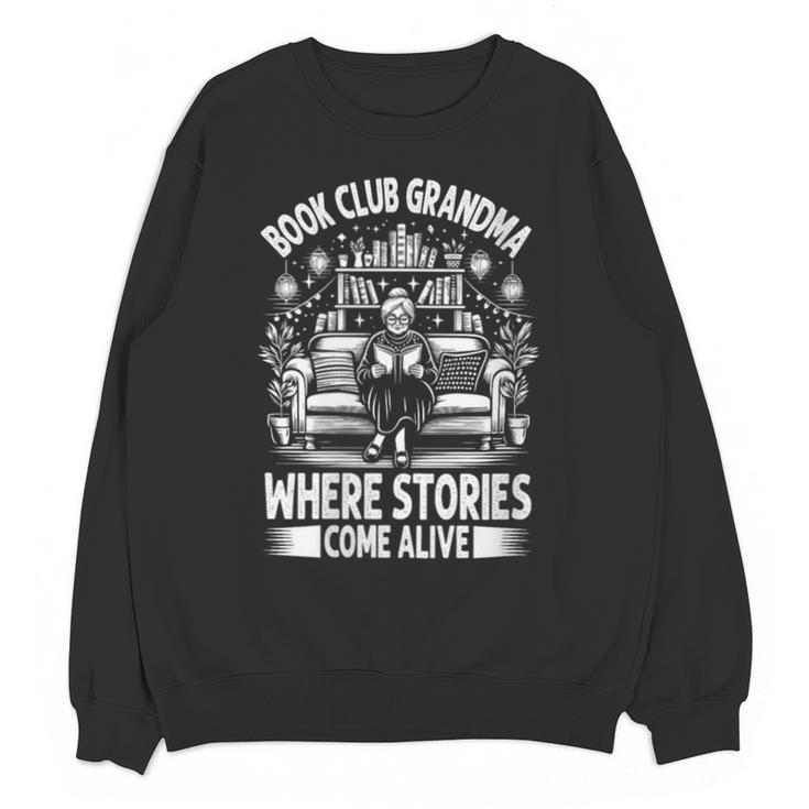 Literary Grandma Reading Club Book Lover Story Enthusiast Unisex Sweatshirt