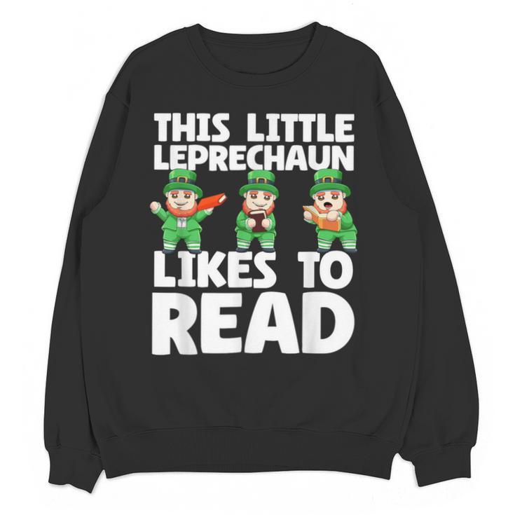 This Little Leprechaun Likes To Read St Patrick's Day Book Unisex Sweatshirt