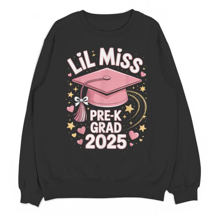 Little Miss Pre-K Grad 2025 Preschool Graduation Girls Kids Unisex Sweatshirt