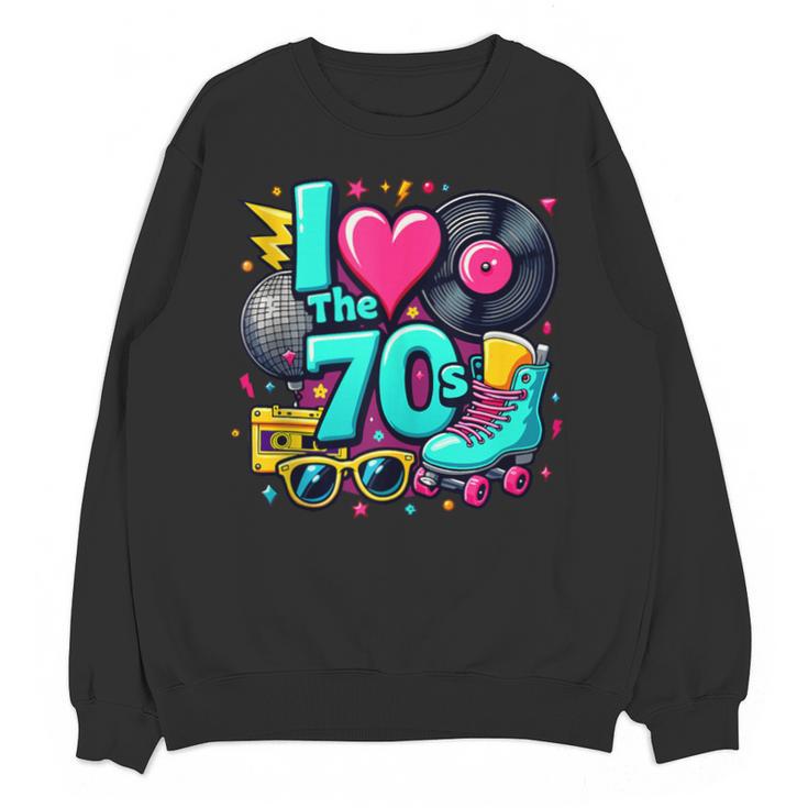 I Love The 70s Vintage Cassette Roller Vinyl Nostalgia 70s Unisex Sweatshirt